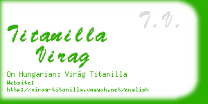 titanilla virag business card